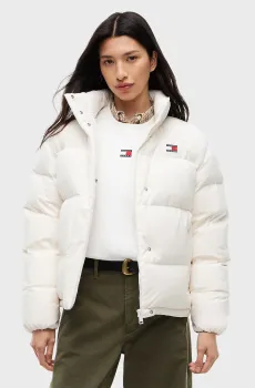 Женский белый пуховик ALASKA Белый S Tommy Jeans DW0DW18610