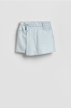 Reserved - Джинсова спідниця-шорти - синій - 884IU-05J