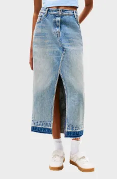 Женская голубая джинсовая юбка Голубой 30 Tommy Jeans DW0DW21193