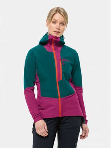 Jack Wolfskin Куртка softshell Alpspitze Hoody 1307751 Зелений Regular Fit Jack Wolfskin Куртка softshell Alpspitze Hoody 1307751 Зелений Regular Fit