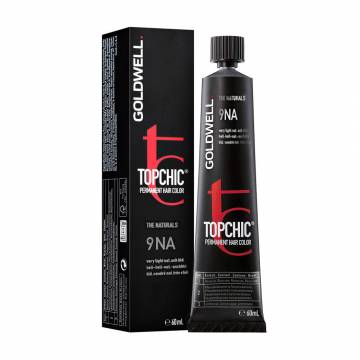Стойкая профессиональная краска для волос Goldwell Topchic Permanent Hair Color 9NA Very Light Natural Ash Blonde, 60 мл Стойкая профессиональная краска для волос Goldwell Topchic Permanent Hair Color 9NA Very Light Natural Ash Blonde, 60 мл