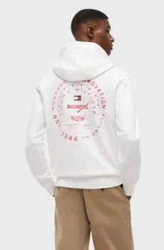 Мужское белое худи TH x Cadillac Formula 1® Team Белый L Tommy Hilfiger MN0MN00099