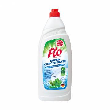 Концентрированное средство для мытья посуды Flo Tea Tree & Mint, 900 мл Концентрированное средство для мытья посуды Flo Tea Tree & Mint, 900 мл