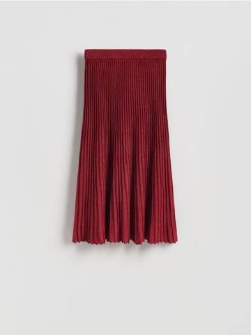 Reserved - Плісирована міді-спідниця - буряковий - 376HZ-83X