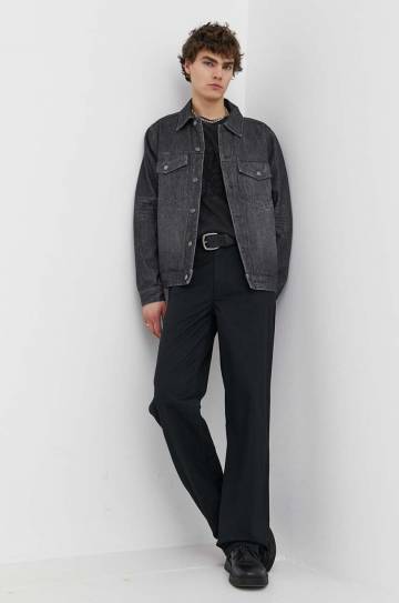 Джинсовая куртка Wood Wood Ivan Denim мужская цвет чёрный переходная 12315107.7051 Джинсовая куртка Wood Wood Ivan Denim мужская цвет чёрный переходная 12315107.7051