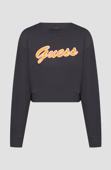 Женский черный свитшот Черный M Guess W3BQ13.KB681;JBLK