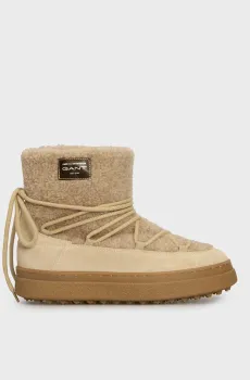 Женские бежевые шерстяные угги Бежевый 38 Gant 29548782