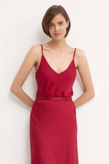 Топ Calvin Klein женский цвет бордовый K20K207583 Топ Calvin Klein женский цвет бордовый K20K207583