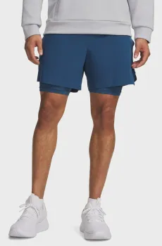 Мужские темно-синие шорты UA Vanish Elite 2in1 Short Синий XL Under Armour 6009869-498