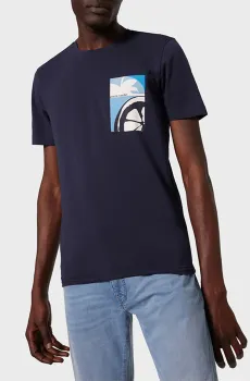 Мужская темно-синяя футболка Синий S Pierre Cardin PC.-C5 21060.2102