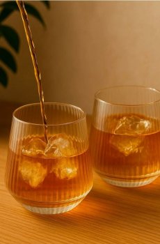 Рифлені склянки, 2 шт. - clear