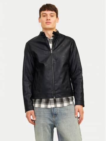 Jack&Jones Куртка зі штучної шкіри Dylan 12261195 Чорний Slim Fit Jack&Jones Куртка зі штучної шкіри Dylan 12261195 Чорний Slim Fit