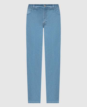 Голубые джинсы с логотип патч