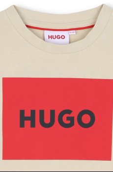 Детская хлопковая футболка HUGO
