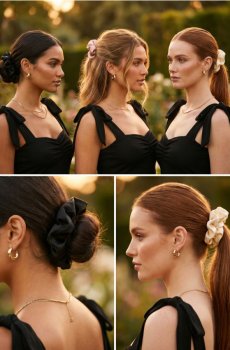 Резинки для волосся scrunchie 3 pack - різнобарвний