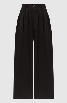 Серые палаццо из льна и шерсти