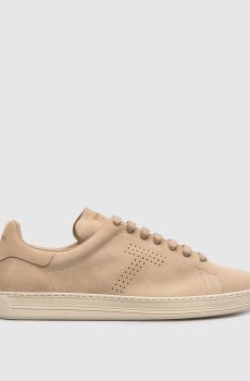 Бежевые замшевые кроссовки WARWICK