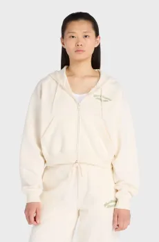 Женское белое худи LINEAR FULL ZIP Белый L New Balance WJ53509PEF