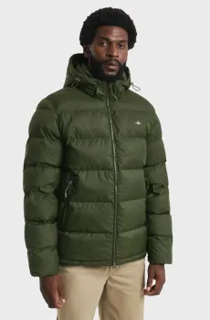 Мужская темно-зеленая куртка CLOUD Зеленый S Gant 7006534