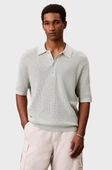 Мужское мятное поло WAFFLE COLLARSWTR Ментоловый M Calvin Klein Jeans LV04RF316G