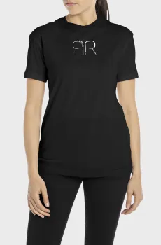 Женская черная футболка Черный XS Replay W3566P.000.23612P