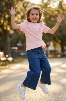 Бавовняна футболка - рожевий