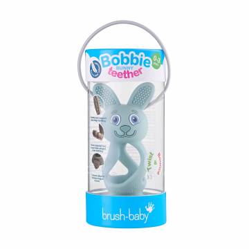 Прорезыватель для зубов Brush-Baby Bobbie Bunny Baby Teether Toy Eucalyptus Green эвкалиптовый, 1 шт Прорезыватель для зубов Brush-Baby Bobbie Bunny Baby Teether Toy Eucalyptus Green эвкалиптовый, 1 шт