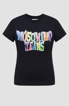 Женская черная футболка Черный XS Moschino A0708.3262;2555