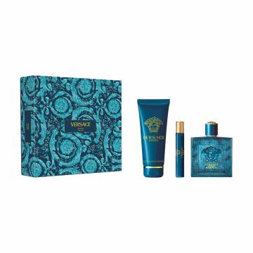 Парфюмированный набор мужской Versace Eros (духи, 100 мл + гель для душа, 150 мл + духи, 10 мл) Парфюмированный набор мужской Versace Eros (духи, 100 мл + гель для душа, 150 мл + духи, 10 мл)
