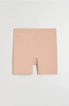 Моделюючі шорти з силіконовою стрічкою на штанинах - нюдовий