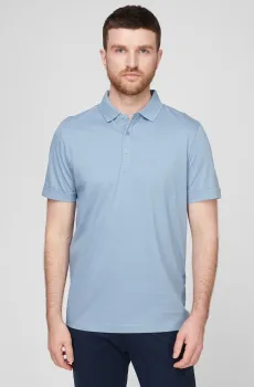 Мужское голубое поло Голубой S Pierre Cardin C5 20584.2034