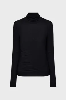 Женский черный гольф GATHERED WAIST LYOCELL LS TOP Черный XS Calvin Klein K20K205731