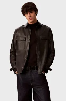 Мужская черная куртка FAUX EASY OVERSHIRT Черный L Calvin Klein Jeans LV04RH112G