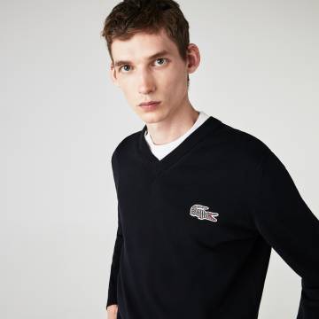 Lacoste светр чоловічий x National Geographic з V-вирізом Lacoste светр чоловічий x National Geographic з V-вирізом