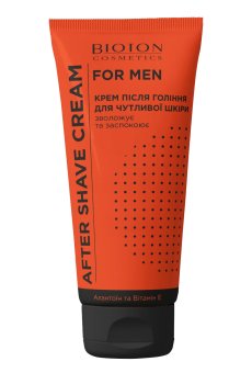 Крем после бритья Bioton Cosmetics For Men мужской, для чувствительной кожи, с аллантоином и витамином Е, 75 мл