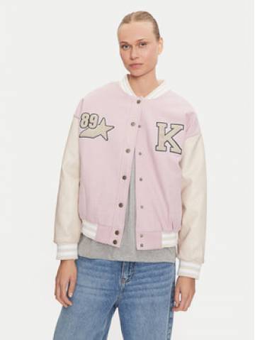 Karl Kani Куртка бомбер Retro 61750002 Рожевий Regular Fit Karl Kani Куртка бомбер Retro 61750002 Рожевий Regular Fit