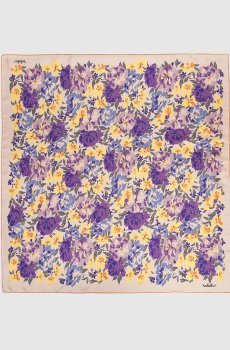 Платок из шелка в цветочный принт