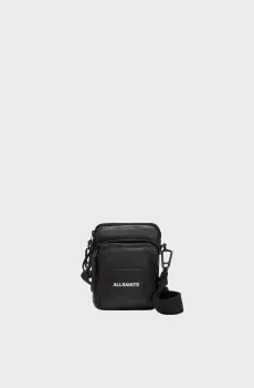 Мужская черная кожаная сумка FALCON Черный ONESIZE AllSaints M165XB