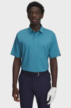 Мужское голубое поло UA T2G Polo LB Голубой S Under Armour 1383255-466