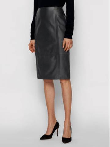 Boss Шкіряна спідниця Sepassa 50436132 Чорний Regular Fit Boss Шкіряна спідниця Sepassa 50436132 Чорний Regular Fit