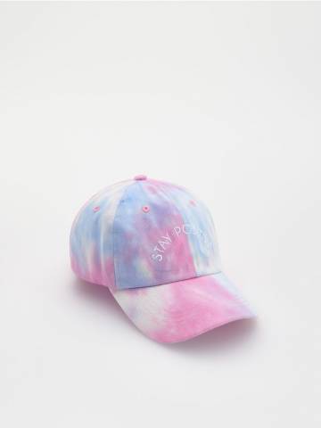 Reserved - Бавовняна бейсболка з ефектом tie dye - лавандовий - 683EC-04X Reserved - Бавовняна бейсболка з ефектом tie dye - лавандовий - 683EC-04X