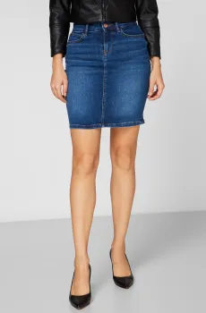 Женская синяя джинсовая юбка Синий 25 Guess W0YD80.D4484;SHEF