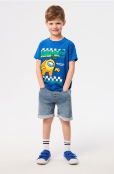 Бавовняна футболка Among Us - індиго