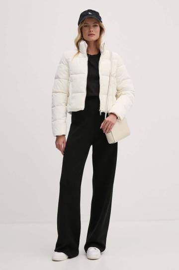 Куртка Calvin Klein Jeans женская цвет бежевый зимняя J20J224428 Куртка Calvin Klein Jeans женская цвет бежевый зимняя J20J224428