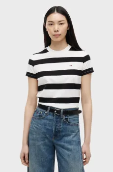 Женская футболка в полоску JERSEY Разноцветный XS Tommy Jeans DW0DW23801