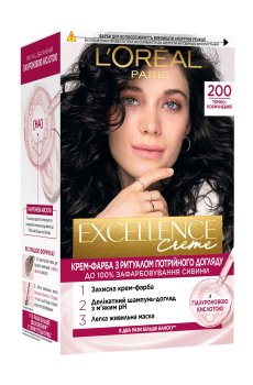 Крем-краска для волос LOreal Paris Excellence Creme с тройным уходом, 200 Темно-коричневый, 192 мл