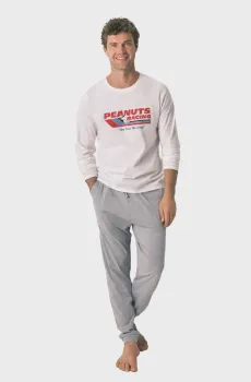 Мужская пижама (лонгслив, брюки) Snoopy Разноцветный M womensecret 2762189