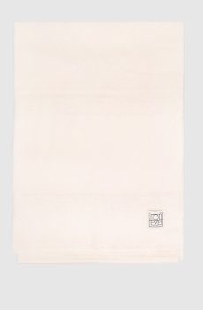 Белый шарф с шерстью альпаки с логотипом