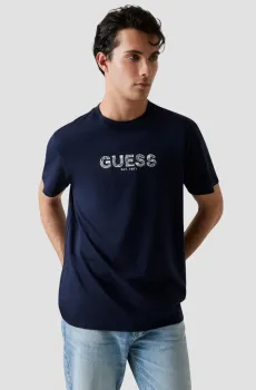 Мужская темно-синяя футболка Синий S Guess M5YI41.KBW41;F73J