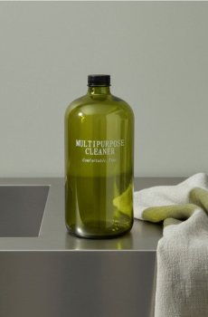 Скляна пляшка для мийного засобу - блідо-зелений